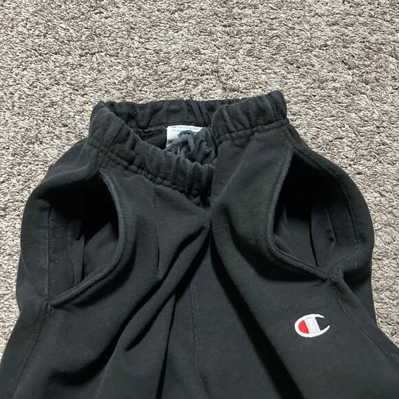 Champion Reverse Weave Sweatpants Heavyweight y2k Mens Medium Black - Picture 6 of 12